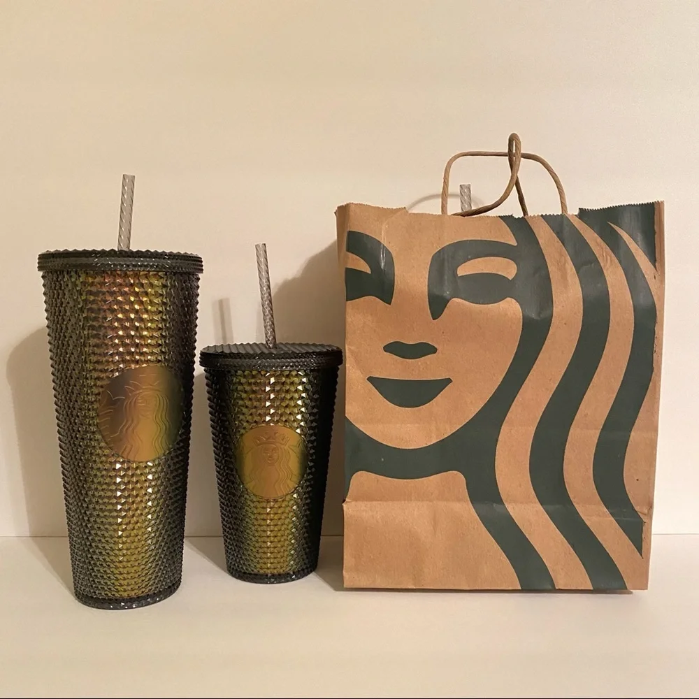 Starbucks Halloween Oil Slick Black Studded Set
